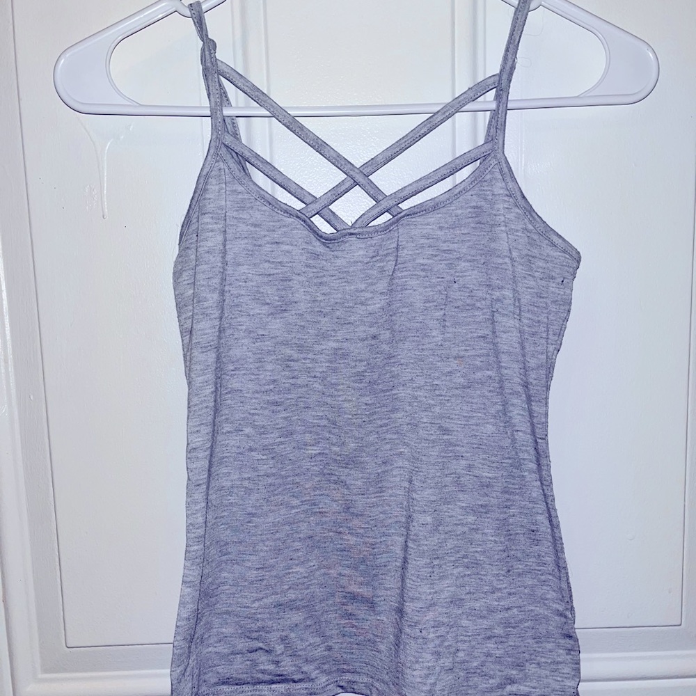 Gray CropTop Tank
